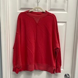 Aerie Vibrant Red Oversized Sweatshirt